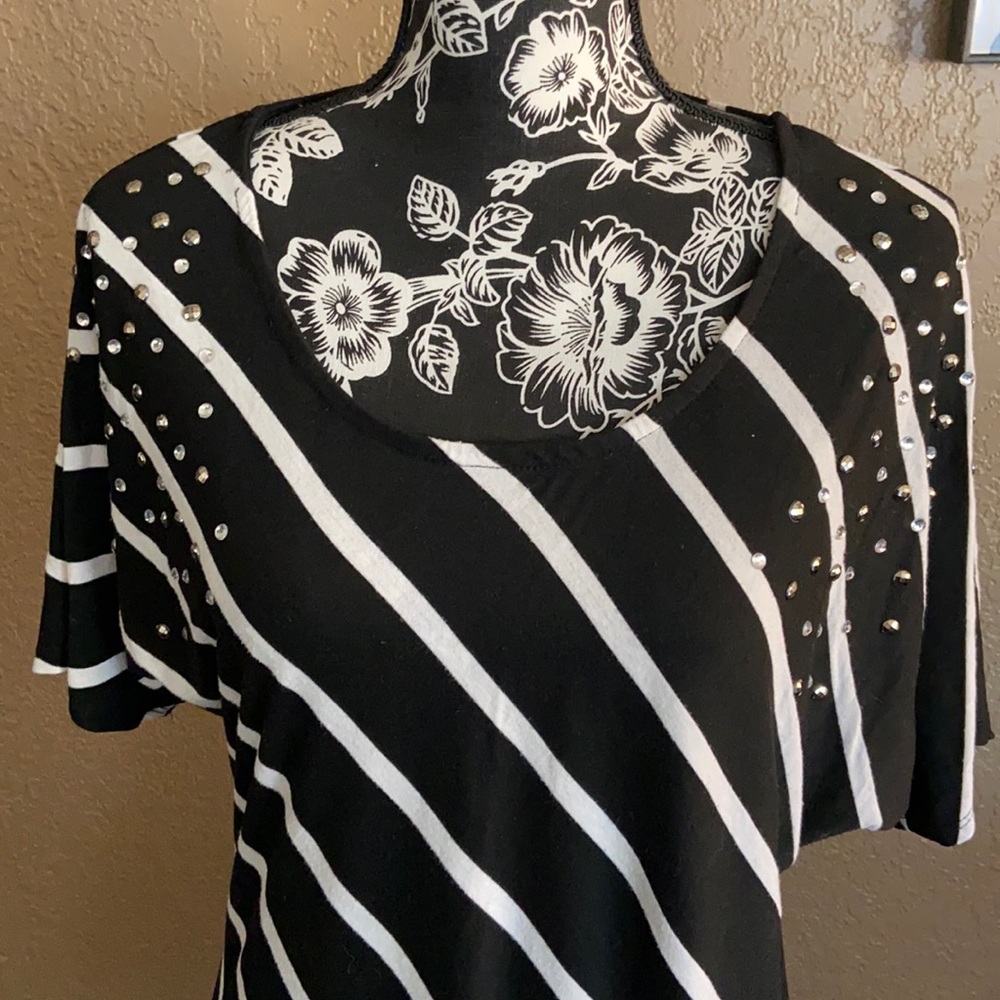 Glitterscape striped tunic